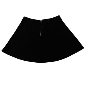 Black Textured Mini Skirt